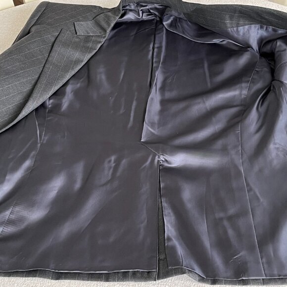 Hickey Freeman Mens Gray Pinstripe Blazer Suit Jacket Coat Size 38R 100% Wool - Picture 11 of 14